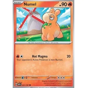 Sběratelská karetní hra Pokémon OBF 031/197 Numel - Obsidian Flames Stav: Near Mint, Verze: REVERSE HOLO