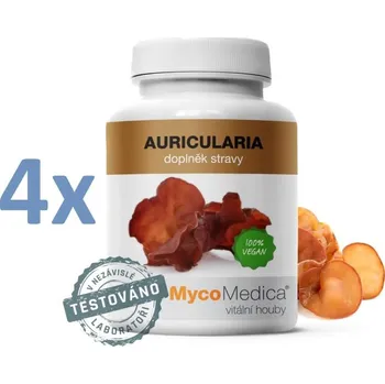 Zdravotnický materiál Mycomedica Auricularia 4 x 90 kapslí + Sada náplastí Hartmann Cosmos s polštářkem 5 kusů