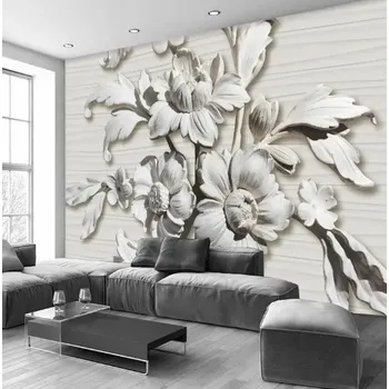 Fototapeta Solution Media 3D tapety - Sádrové květy MU4786 3 - 3D Relief - Vliesová tapeta - 320g/m2