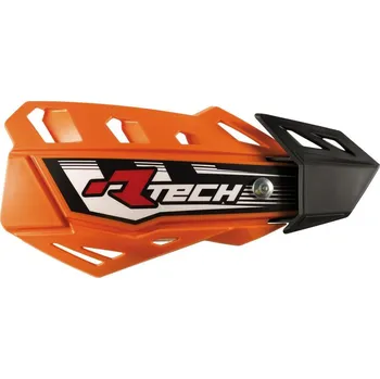 Chránič ruky pro motocykl Kryty páček FLX, RTECH (oranžové odst. KTM, 4 varianty v 1, vč. montážní sady)