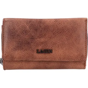 Peněženka dámská peněženka kožená LG-2163 HNĚDÁ-BROWN