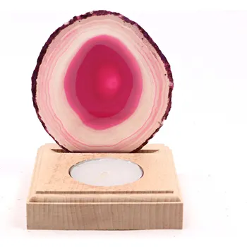 Svícen Magieprirody.cz Achátový svícen plát 8 cm - Top kvalita #553