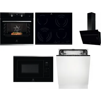 Set domácích spotřebičů ELECTROLUX KODEC75X2 + ELECTROLUX EHF6343FOK + ELECTROLUX LFV316K + ELECTROLUX LMS4253TMX + ELECTROLUX EEA27200L