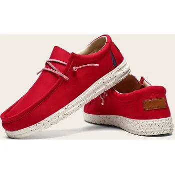 Pánské mokasíny Pánské prodyšné loafers s tkaničkami Barva: Červená, Velikost: 44