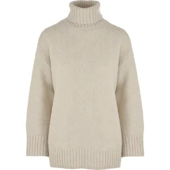 Dámský svetr SVETR S ROLÁKEM KRÉMOVÝ Pieces