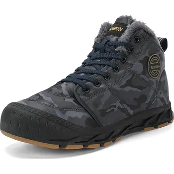 Pánská zimní obuv Maskáčové zimní boty pánské s kožíškem Barva: Modrá, Velikost: 46