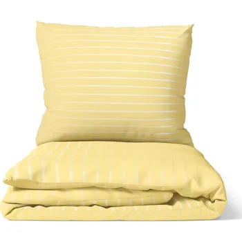 Povlečení DARRÉ Saténové povlečení Pruh 6/24mm - žlutá Velikost: atypický 200 x 200 + 2 x 70 x 90