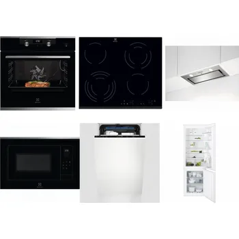 Set domácích spotřebičů ELECTROLUX KODEC75X2 + ELECTROLUX EHF6343FOK + ELECTROLUX LFG716X + ELECTROLUX LMS4253TMX + ELECTROLUX EEM23100L + ELECTROLUX ENT6TF18S