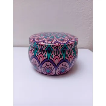 Dóza na potraviny Plechová dóza MANDALA, dekor č. 12 - 7,7*5 cm