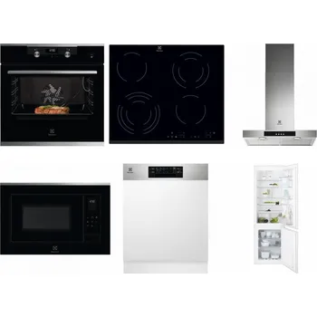 Set domácích spotřebičů ELECTROLUX KODEC75X2 + ELECTROLUX EHF6343FOK + ELECTROLUX LFT426X + ELECTROLUX LMS4253TMX + ELECTROLUX EEM48300IX + ELECTROLUX ENT6TF18S