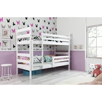 Dětská postel Nábytek PEGAS s.r.o. Dětská patrová postel ERYK 90x200 cm, bez matrace, Bílá