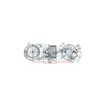 Chladič motoru Vnitřní ventilátor NISSENS 87072