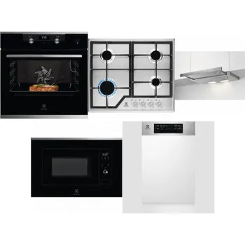 Set domácích spotřebičů ELECTROLUX KODEC75X2 + ELECTROLUX KGS6426SX + ELECTROLUX LFP326S + ELECTROLUX LMS2203EMX + ELECTROLUX EEM43300IX