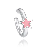 MINET Teen svítící růžová stříbrná záušnice JMAN0466PE00