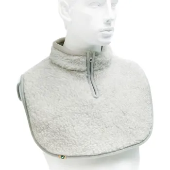 Ovčí Věci Nákrčník na zip z ovčí vlny merino světle šedá