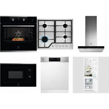 Set domácích spotřebičů ELECTROLUX KODEC75X2 + ELECTROLUX KGS6426SX + ELECTROLUX LFT766X + ELECTROLUX LMS2203EMX + ELECTROLUX EEM48300IX + ELECTROLUX LNT3LF18S