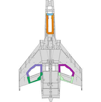 Plastikový model Eduard 1/48 F-4E wheel bays (MENG)