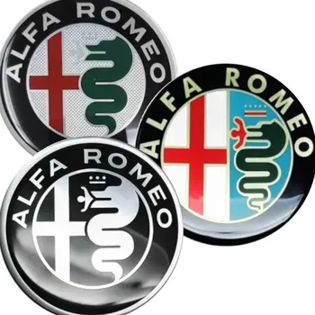 Samolepicí dekorace na vozidlo 3D Licencovaný samolepící znak Alfa Romeo 45mm