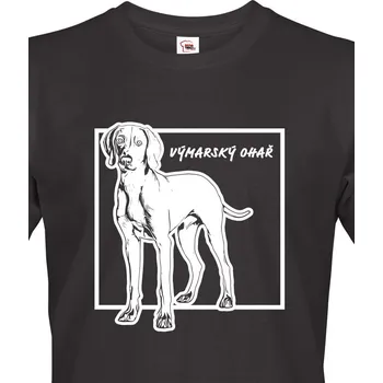 Pánské tričko Pánské tričko Vymarský ohař 1, Barva Černá, Velikost 2XL, Canvas Pánské tričko s krátkým rukávem Bezvatriko.cz 2028