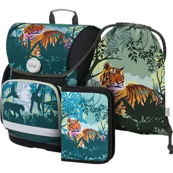 Baagl Školní set Ergo Tygr aktovka + penál + sáček