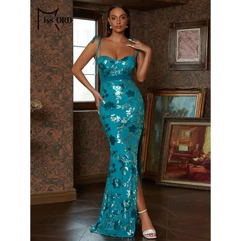 Dámské šaty Dámské plesové šaty LissCord LC1172 Barva: Modrá, Velikost: XL