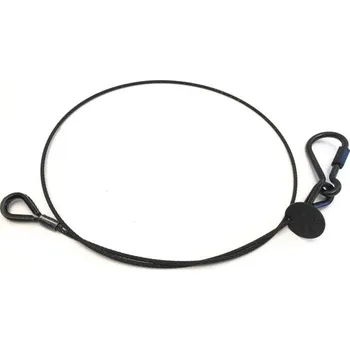 Lanko pro jízdní kolo Ultralite lanko s karabinou 3mm, 100cm, 10kg černé