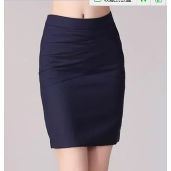 Dámská sukně Dámská elegantní sukně délky ke kolenům Barva: tmavě modrá, Velikost: 4XL