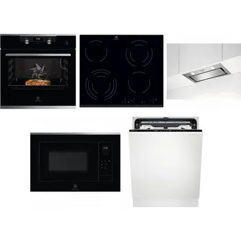 Set domácích spotřebičů ELECTROLUX KODEC75X2 + ELECTROLUX EHF6343FOK + ELECTROLUX LFG716X + ELECTROLUX LMS4253TMX + ELECTROLUX EEM69410L