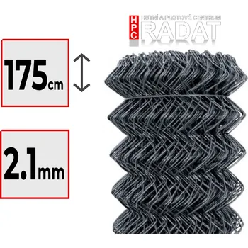 Pletivo Zin pletivo 175 cm pletivo 55x55 drát 2,1 mm, bez zapleteného napínacího drátu