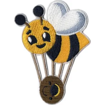 Nažehlovačka, včelka, 65x90mm, černo-žlutá