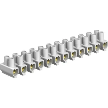OBO Bettermann 2056577 řadová lustrová svorka Pro kabel o rozměru: 25-25 mm² Tuhost (příčný řez): - Pólů: 12 10 ks bílá