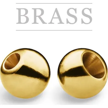 Knápek Brass Beads Regular Pink Gold