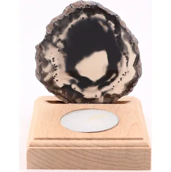 Svícen Magieprirody.cz Achátový svícen plát 7 cm - Top kvalita #550