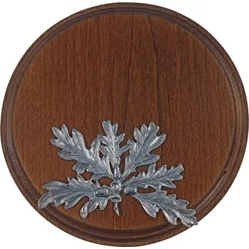 Podložka pod trofej č.312 - kaštan+plechové krytí zbraní