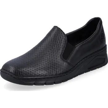 Dámské tenisky Dámská obuv celoroční, kožená RIEKER DC N3363-01 černá 37