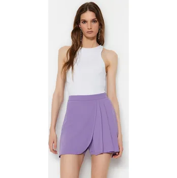 Dámská sukně Trendyol Lila Sukně s plisovanými detaily z krepu Trendyol fialová 2305018
