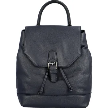 Městský batoh Luxusní kožený tmavě modrý městský batoh - Hexagona Zoltar modrá