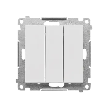 vypínač SIMON TW31L.01/114 Spínač 3 násobný s LED podsvětlením (přístroj se 3 kryty), řazení 1So+1So+1So, 10