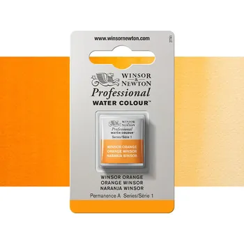 Vodová barva Akvarelová barva Winsor & Newton Professional, půlpánvička - Winsor Orange