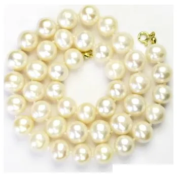 Náhrdelník Zlatý náhrdelník perly přírodní 8 mm - žluté zlato (perlový náhrdelník ze žlutého zlata )