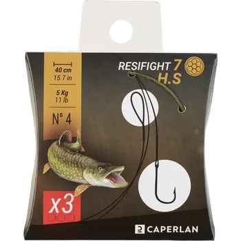Rybářský háček CAPERLAN Návazec na lov dravých ryb Resifight 7 jednoháčky 5 kg 3 ks