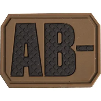 Módní doplněk Nášivka Miltec 3D Patch krvná skupina coyote AB-