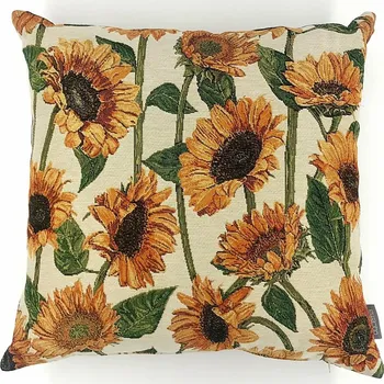 Dekorativní polštářek BYTEMA Gobelínový povlak na polštář SLUNEČNICE 45 x 45 cm