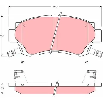 Brzdová destička Sada brzdových destiček, kotoučová brzda TRW GDB1142
