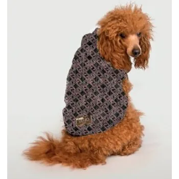 Obleček pro psa LIU JO Prošívaná bundička pro psy tmavá růžová motiv LJ vel. M