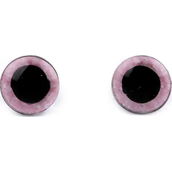 Oči glitrové s pojistkou Ø10 mm, barva 4 (22) pudrová AB