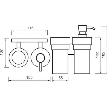 Dávkovač mýdla Dávkovač s pohárkem, pumpička plast