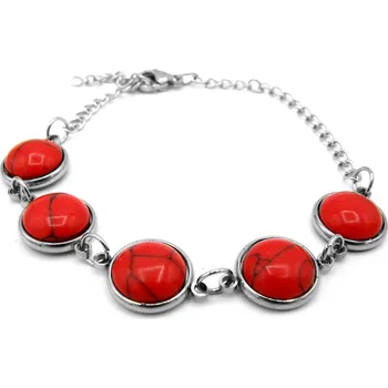 Náramek Steel Jewelry Náramek červený z chirurgické oceli NR220195 dárkové balaní zdarma