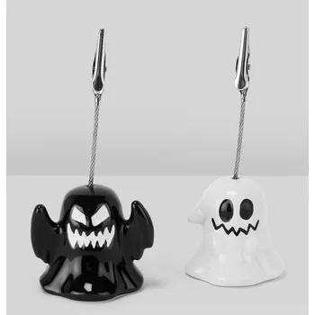 držák na fotky,vzkazy (sada 2ks) KILLSTAR - Boo Eek - Black & White