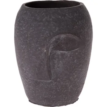 Květináč Betonový květináč, černá, 11,5 x 15 cm